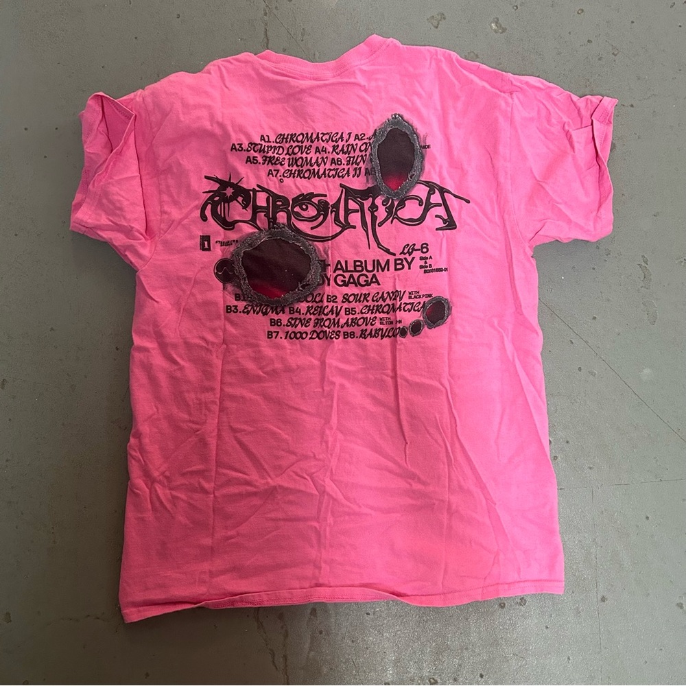 Lady Gaga Chromatica T Shirt Large Pink